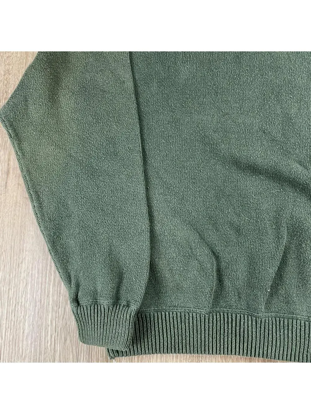 Vintage 90's Tommy Hilfiger Knit Heavy Cotton Sweater Men's Large Olive Green